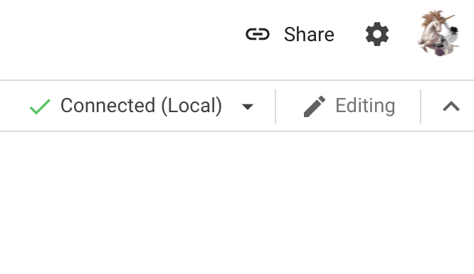 Google Colab Local Runtime connection windo